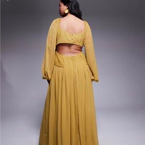 ASOS Backless Mustard Dress